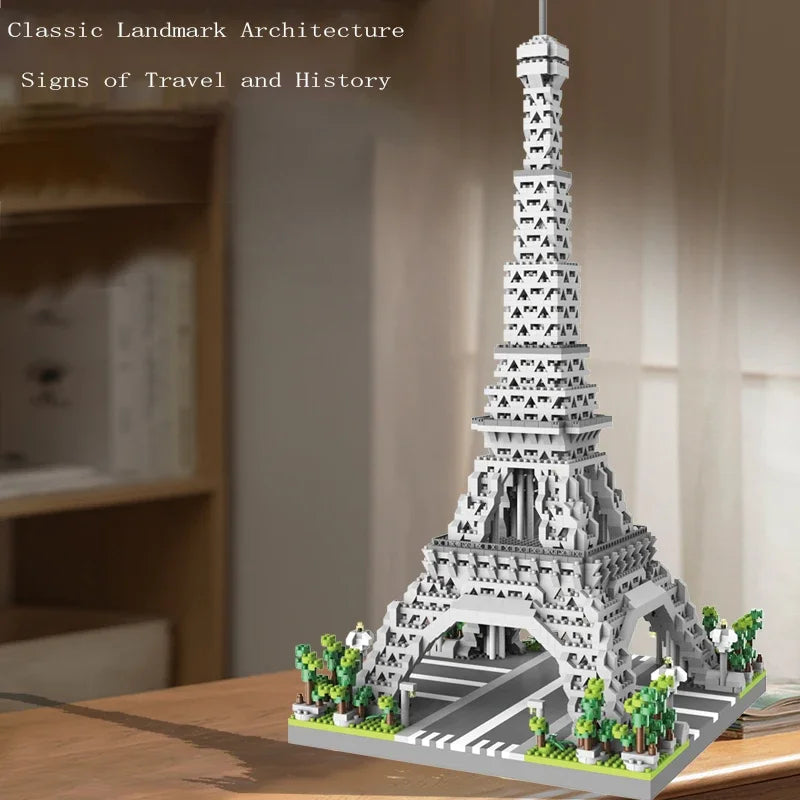 Eiffel Paris Tower Building Block Series Boys and Girls Children's Micro Particle Building Block Assembly Puzzle Toys