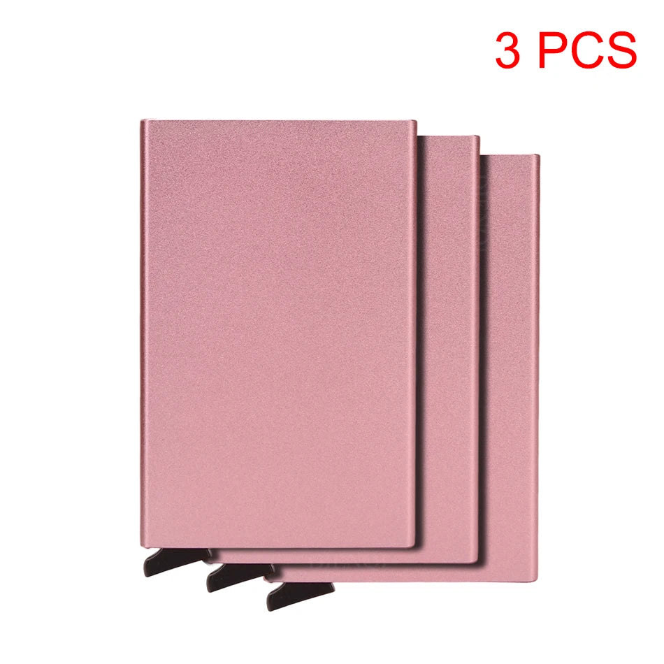 Rfid Credit Card Holder Metal Thin Slim Smart Wallet Men Women Wallets Pop Up Minimalist Small Black Purse Mini Walets for Men