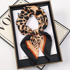 2024 Luxury Square Silk Scarf for Women Hijab Hair Bands Neckerchief Female Satin Shawl Ribbon Headband Fashion Wraps Bandana