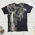 2000s affliction Graphic T-Shirt Mens Large Grunge Wings New Fashion Style Couple Tops Pure Cotton Shirt