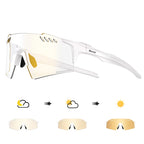 SCVCN Photochromic Bike Cycling Glasses UV400 Bicycle Riding Eyewear Sports MTB Outdoor Sports Golf Camping Driving Eyepieces