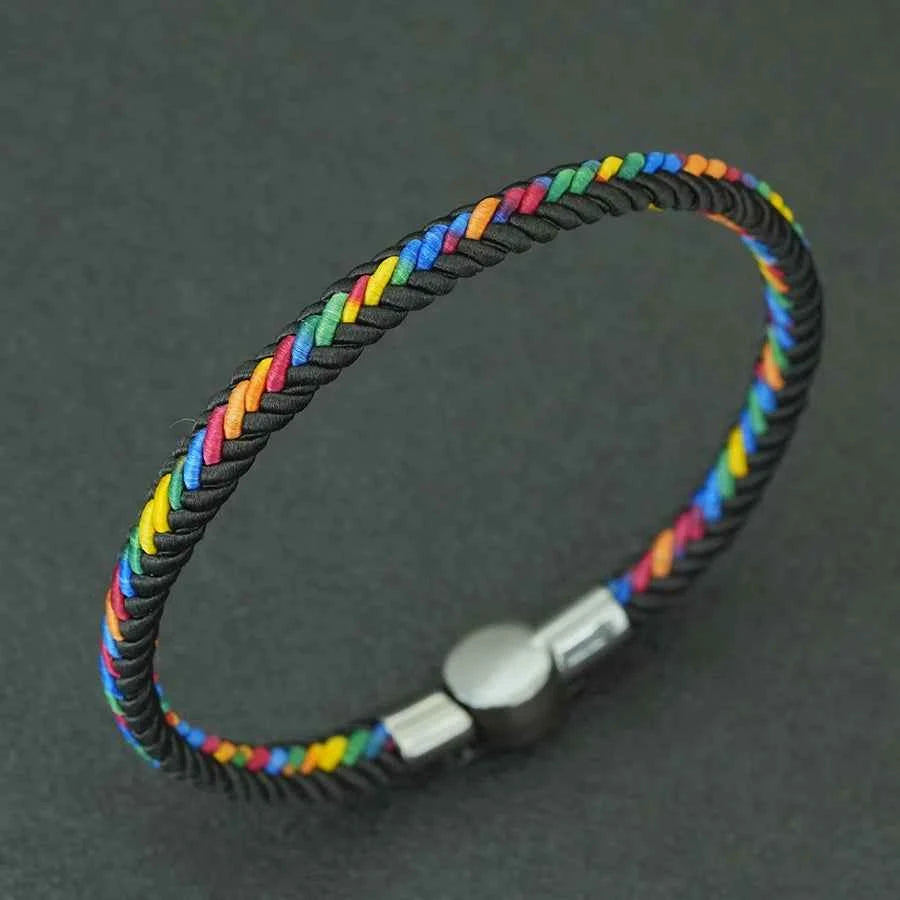 Unique Ethnic String Bracelet Unisex Handmade Braided Lucky Thread Distance Attract Couple Bangle Leisure Accessories Pulseria