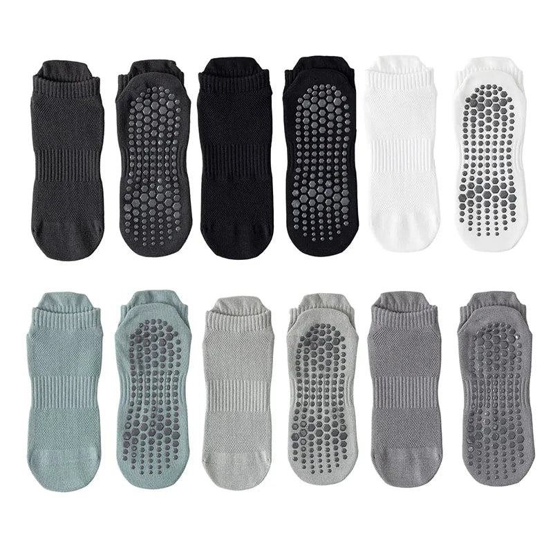 Yoga Socks Men Cotton Thin Silicone Non-slip Grip Pilates Low-ankle Sock