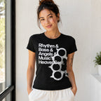 Women Black Graphic T Shirt Letter Print Crew Neck Short Sleeve Slim Fit Y2K Streetwear Summer 2026 Hot New Casual Tee Blouse