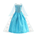 Frozen Elsa Anna Princess Girls Costume Kids Dress Disney Snow Queen Halloween Cosplay Birthday Party Dress Up 2-10 Years