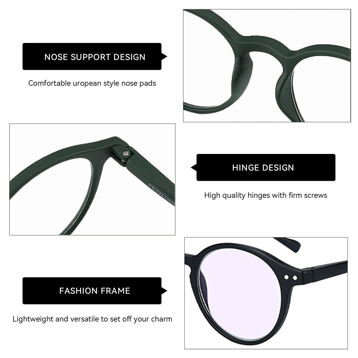 ZENOTTIC Retro Small Round Prescription Glasses Circular Progressive Eyewear Photochromic Optical Eyeglasses for Women Men
