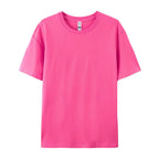 100% Cotton Solid Tshirts Men Woman Short Sleeve Fashion Brand Trend Casual Soft Clothing Tees Customized Products Summer Tops