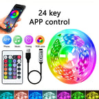 40M/131Ft Led Strip Lights APP 44Keys Music Sync Remote Control USB 5V RGB Flexible Tape for Room Decoration TV Backlight Diode