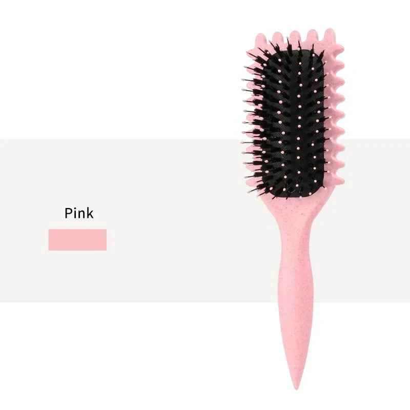 1PC Salon Quality Curling Hair Styling Brush for Men & Women Comb And Shape Curly Hair Reduce Pulling Hairdressing Tool