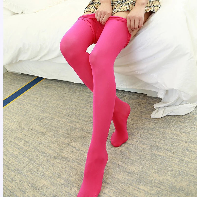 Spring Autumn Colorful Sexy Women Pantyhose Lolita Candy Colors Kawaii Lady Stockings New Fashion Gothic Lingerie Girls Tights