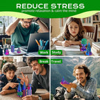 6 Pack Spiral Cone Fidget Toys 3D Printed Impossible Passthrough Pyramid Pillar Gourd Helix Screw Toys for Anxiety Relaxing