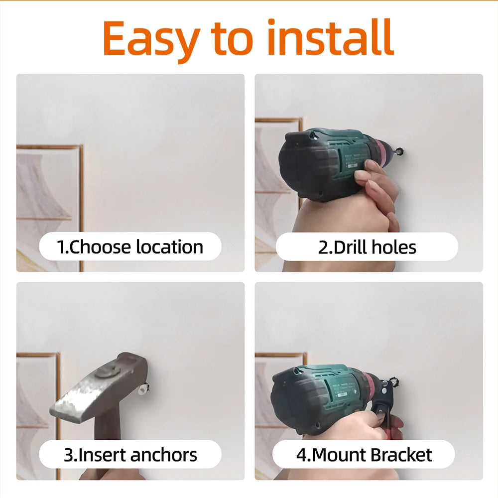 Heavy Duty Wall Mount Metal Hook Garage Organizer Bicycle Ladder Hanger Anti Slip Storage Hook For Garden Tools Home Workshop