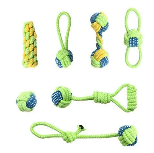 Pet Dog Toys for Large Small Dogs Toy Interactive Cotton Rope Mini Dog Toys Ball for Dogs Accessories Toothbrush Chew Puppy Toy - WTN Essentials 