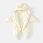  Winter Baby Outwear Clothing Fur Lining Warm Toddler Girl's Boy's Rompers Cartoon Bear Infant Jumpsuit