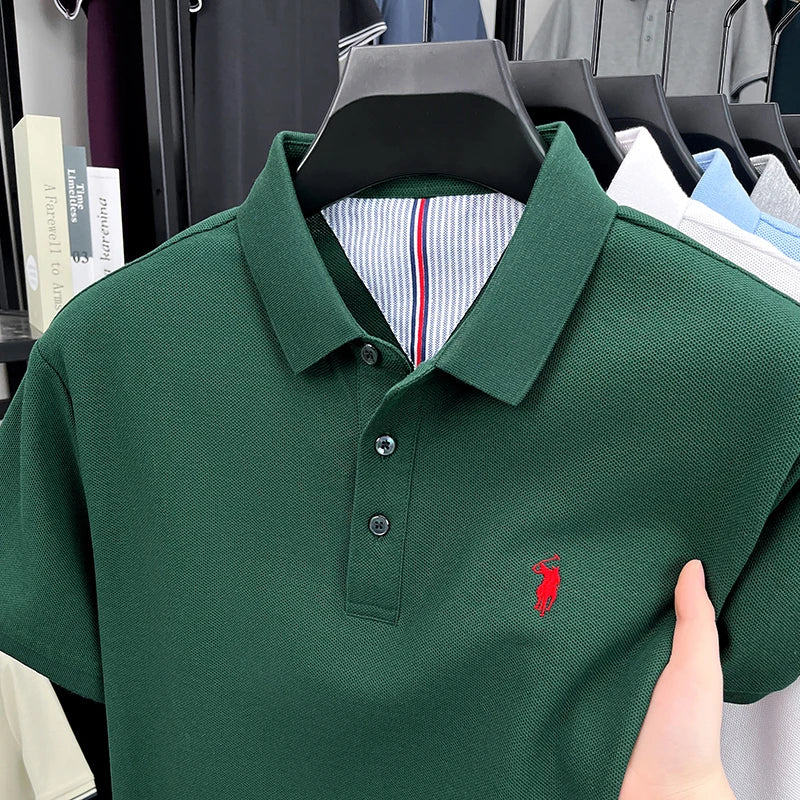 Men's 100% Cotton Polo Shirt – Short Sleeve Casual Golf & Business Shirt