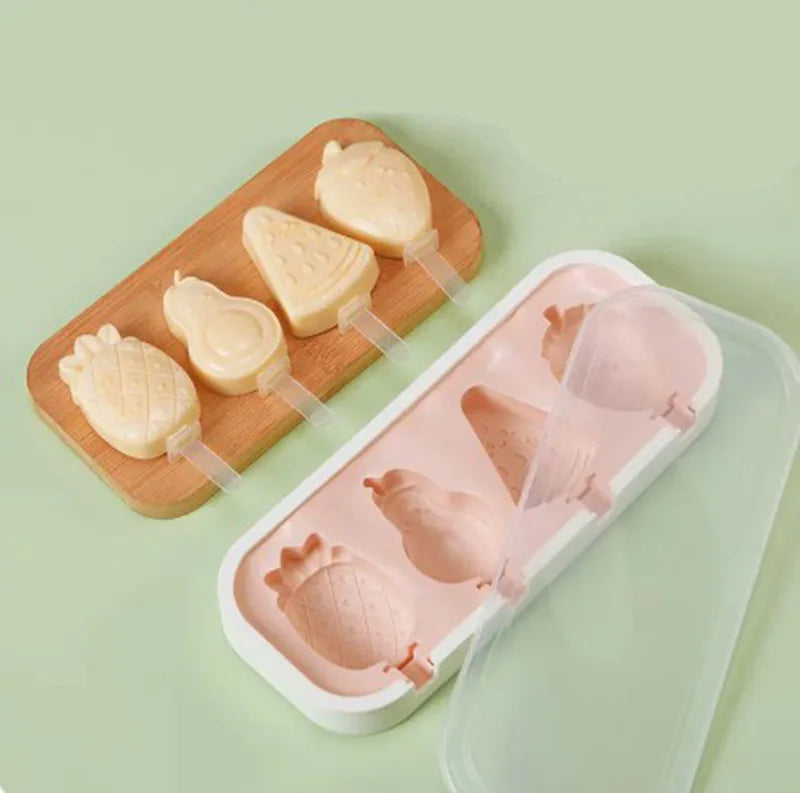 Popsicles Molds Kids Baby Cute Shapes Silicone Mini Popsicle Molds BPA Free Reusable Ice Cream Mold Popsicle Maker Homemade Set