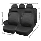 Universal Leather Car Seat Covers Red Simple Waterproof 5 Seat Car Seat Cover