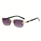 Rimless Rectangle UV400 Fashion Sunglasses for Men & Women