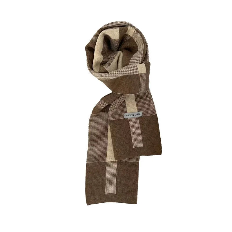 Winter Men Scarf Keep Warm Scarf Casual Fashion Brand Designers Knit Neckerchief Patchwork Copy Cashmere Scarf Shawl Wrap AC2228