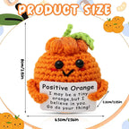Positive Energy Duck Doll Hug Pocket Mini Handmade Plush Wool Knitting Dolls Funny Emotional Support Crochet Gift for Birthday