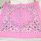 New Fashion Hip Hop 100% Cotton Bandana Square Scarf Gradient Color Paisley Headband Printed For Women/Men/Boys/Girls