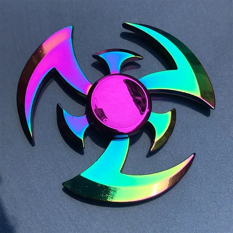 Rainbow Metal Fidget Spinner Stress Relief Finger Toy for All Ages