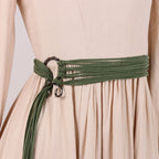 Women'S Vintage Bohemian Long Rope Belt - Adjustable Braided Waist Cinch with Fringe & Loop Knot, Handcrafted Look for Halloween