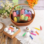 DIY Painting Easter Eggs with Paint Pen DIY Doodle Kit Easter Egg Coloring Craft Kit for Easter Theme Party