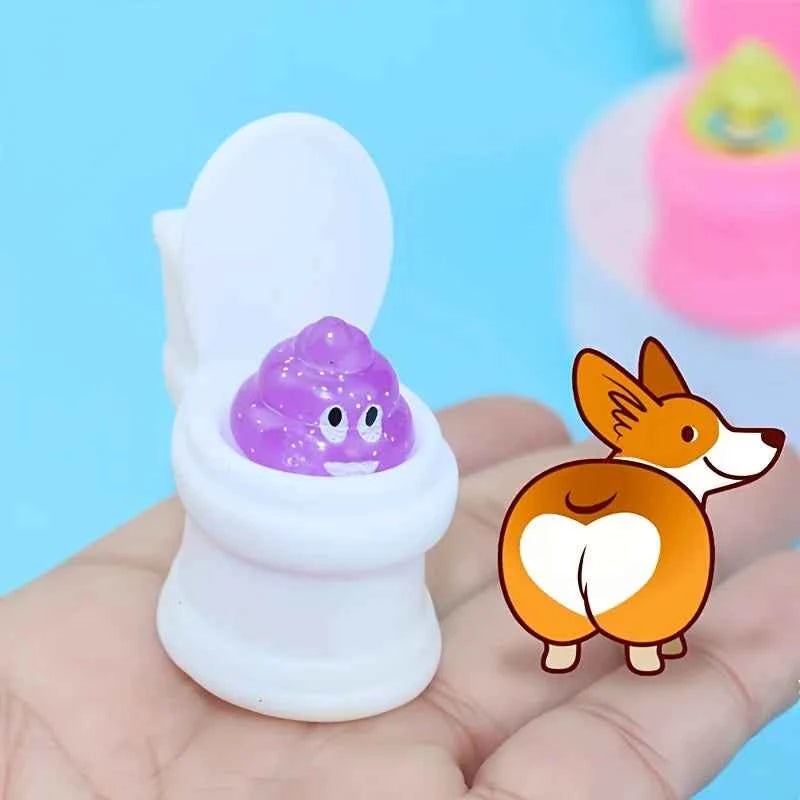 Squeeze Toilet Poop TPR Soft Kawaii Mochi Soft Stress Relief Fidget Toy,Laugh Out Loud with These Fun Prank Toilet Toys for Kids
