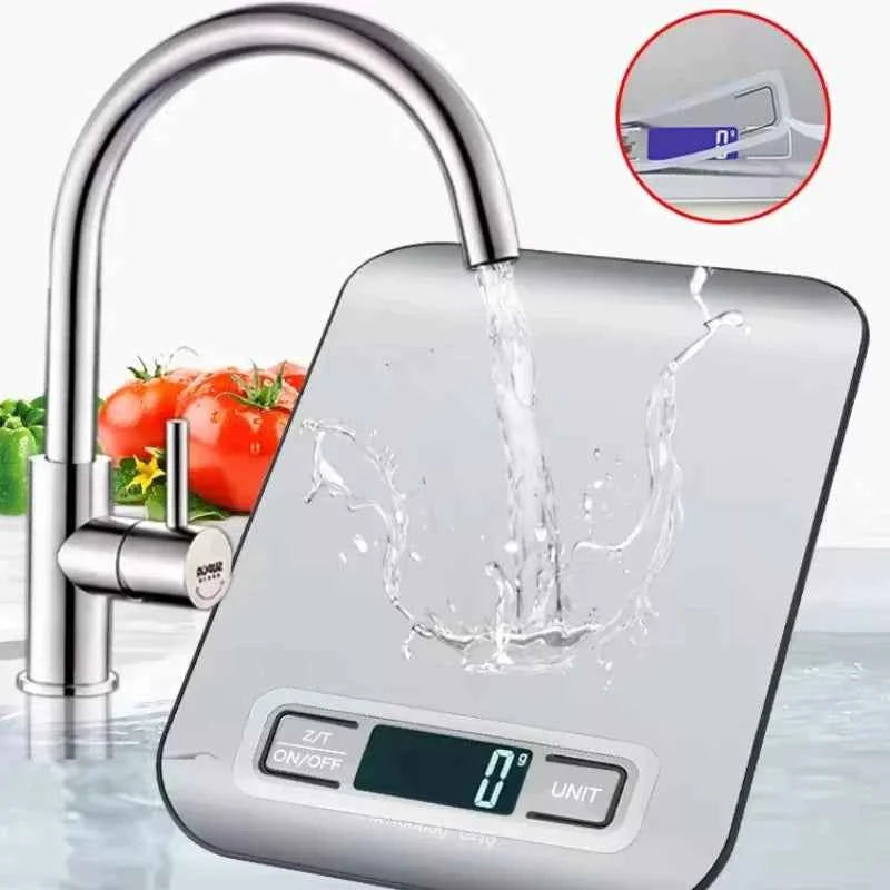 Digital Kitchen Scale – Stainless Steel Food Weighing Scale with LED Display