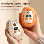 Plush Hand Warmer Winter Mini Portable Three-speed Adjustment Battery Life Long-lasting Smart Temperature Control Hand Warmer
