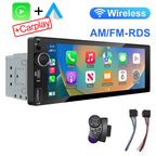 IPS 6.9 Inch 1Din Wireless Or wired Carplay Android Auto Car Radio Multimedia MP5 Player 1 Din DVD Bluetooth Stereo USB Charging