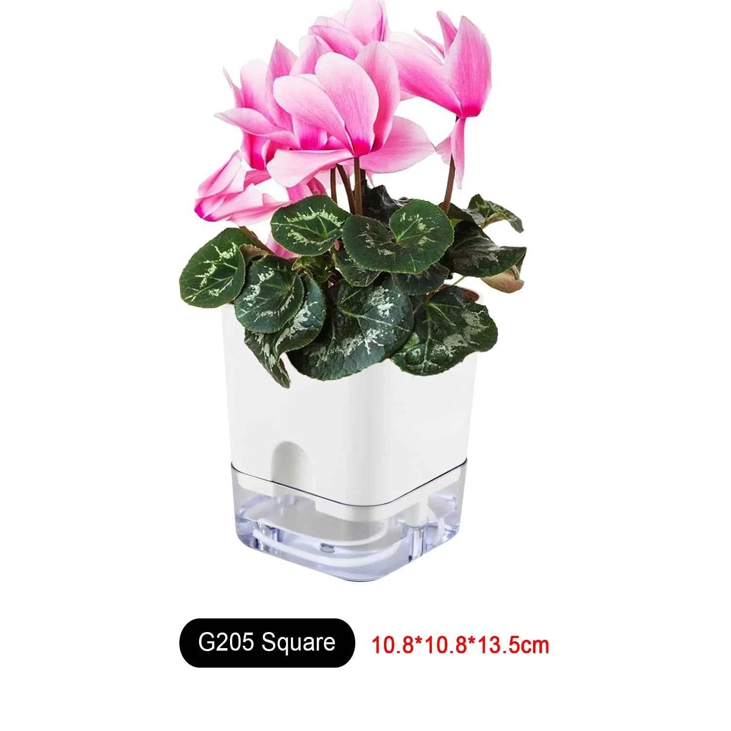 New Self Watering Plant Pot Magnetic Plastic Self-absorbent Cotton Rope Flowerpot For Double-deck Lazy Plant Pot Garden Supplies