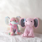 25cm/9.84in Soft Elephant Plush Stuffed Animal - Cute Fluffy Colorful Plush Toy (Multiple Colors: Pink/Blue/Purple/Rainbow) - Id