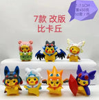 1Set Pocket Monsters Anime Figure Kawaii Pikachu In Disguise Action Figures PVC Adult Collection Model Dolls Toy Gift