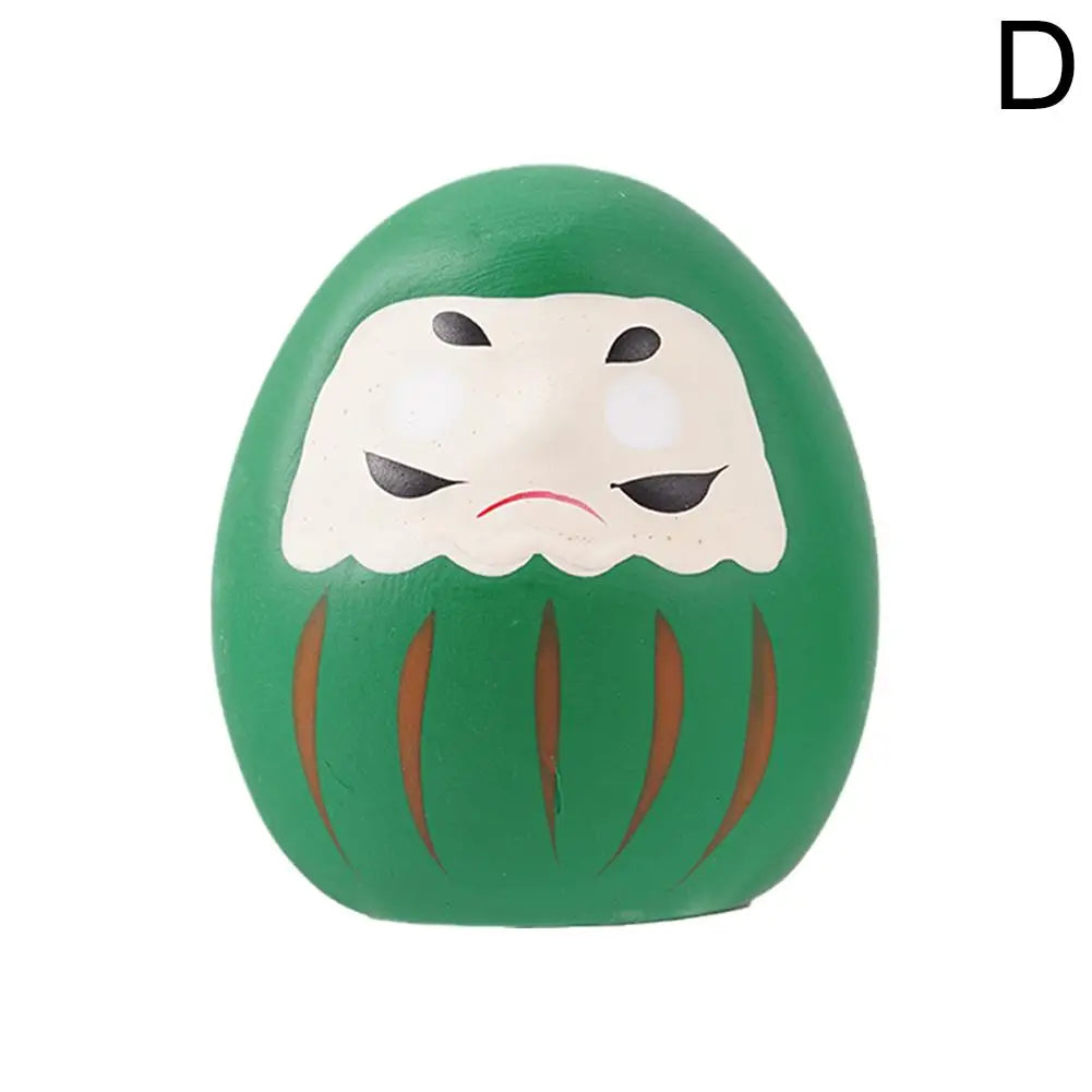 Japanese Ceramic Daruma Doll Miniature Lucky Charm Fortune Ornament for Home Decor Landscape Craft Gift
