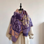 Cashmere Scarf for Women Thick Warm Winter Blanket Brand Female Luxury Quality Shawl Wrap Bufanda 2024 Poncho Echarpe Pashmina