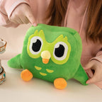 Kawaii Duolingo Green Owl Plush Toy Plushie of Duo The Owl Cartoon Anime Owl Doll Soft Stuffed Animal Children Birthday Gift