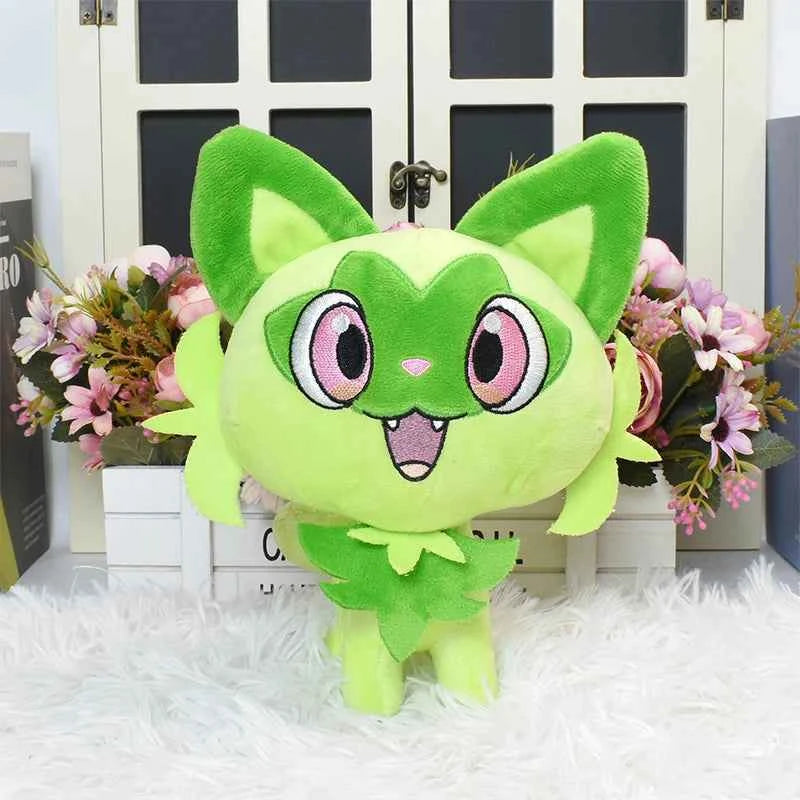 Pokemon Sprigatito Fuecoco Quaxly Kawaii Plush Toys Cute Anime Scorbunny Cinderace Stuffed Animals Peluche Dolls Festivals Gifts