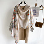 Spring Scarf Women's Luxury Design Polyester Material Smooth Scarf Soft Shawl Beach Scarf