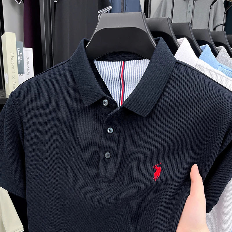 Men's 100% Cotton Polo Shirt – Short Sleeve Casual Golf & Business Shirt