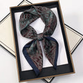 60Colors Luxury Scarf Women 70*70Cm Silk Feel Square Hair Wrapping Foulard Satin Shawl Big Size Head Bandana Hijab Handkerchief