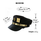 Anime JoJos Bizarre Kujo Jotaro Cosplay Cap Unisex Adult Metal Badge Hat Prop