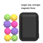 New Stress-Relief Magnetic Ball Toy Durable Rubber Fidget Spinner Toy Multicolor Novelty Relax Gadget for Adults and Youngsters