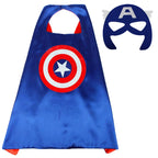 Super Hero Masquerade Mask Cape Cloak Anime Spider Man Batman Cloak Action Captain America Figure Toys Cosplay Child Party Gifts