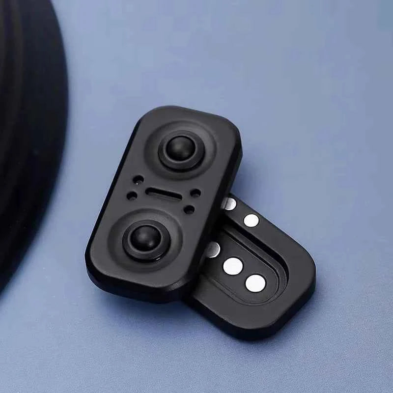 New Owl Push Slider Fidget Slider Toy Adult Metal Fidget Toy Finger Push Spin Coin Decompression Toy EDC Gear Haptic Slider Gift