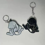 Creative Play Egg Cat Keychain Rotatable Keychain School Bag Pendant Hand-Made Gift Decompression Toy Hot Sale