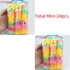 24PCS Rainbow Magic Springs Circle Toys Kids Birthday Party Favors Guests Giveaway Small Gifts Pinata Fillers Flexible Funny Toy