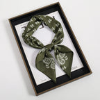 2024 Luxury Square Silk Scarf for Women Hijab Hair Bands Neckerchief Female Satin Shawl Ribbon Headband Fashion Wraps Bandana