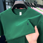 100% cotton men's short sleeve T-shirt fashion brand Paul Pony embroidery summer new high-end comfortable casual round neck top